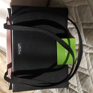 Kate Spade Black Linen Handbag